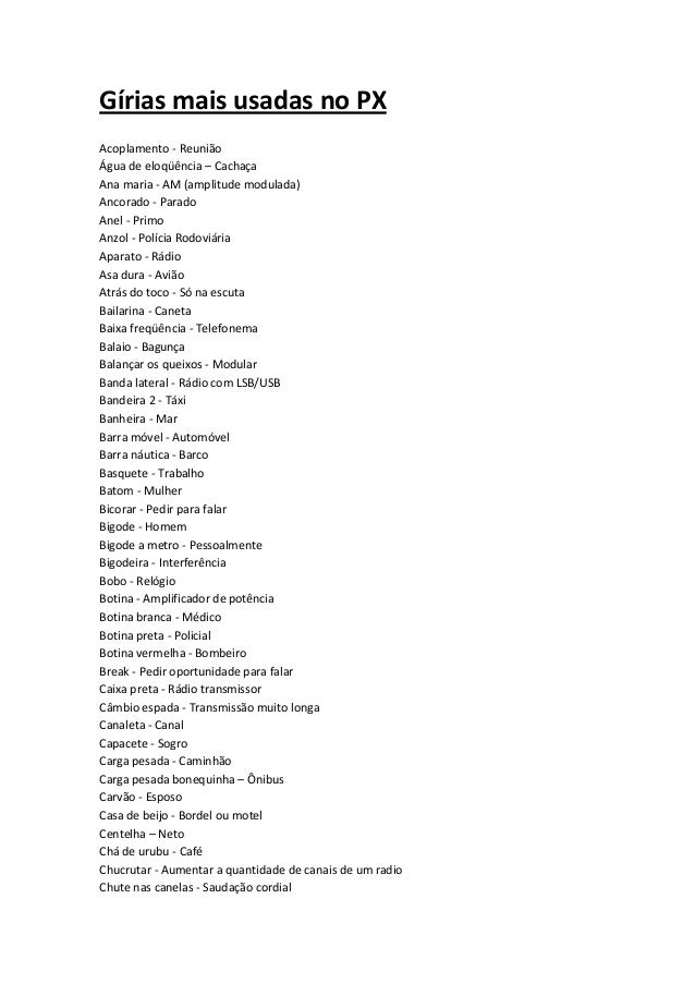 Gírias e Códigos "Q" do Radioamador