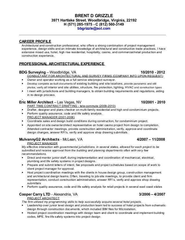 Resume For Architect Interior Designer