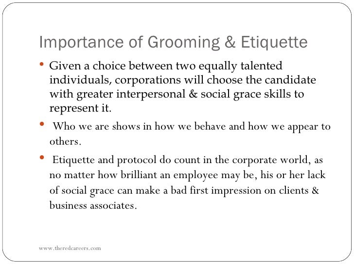 importance of personal grooming importance of personal grooming