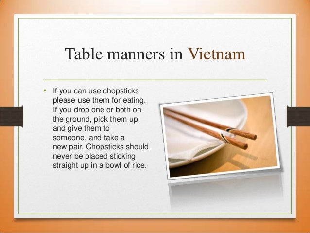We should have good table manners