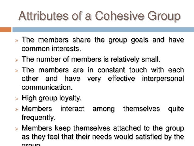High Cohesiveness In A Group 118