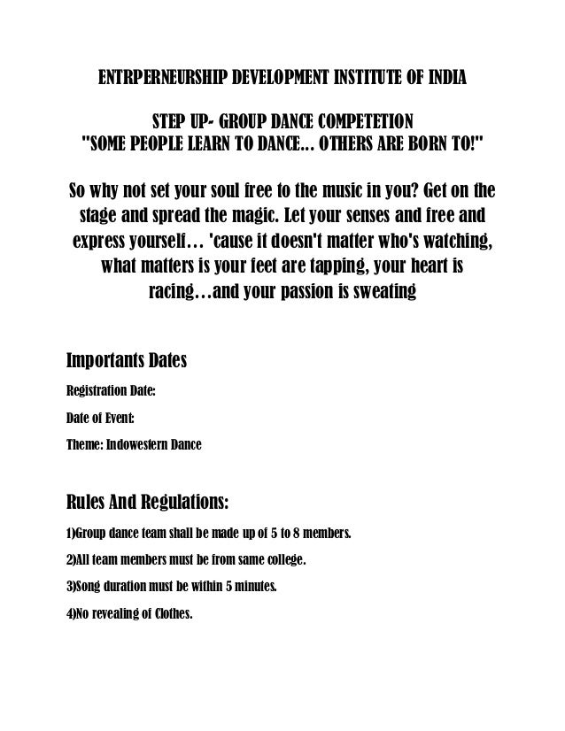 Group Dance Rules And Regulations Group Dance Rules And Regulations