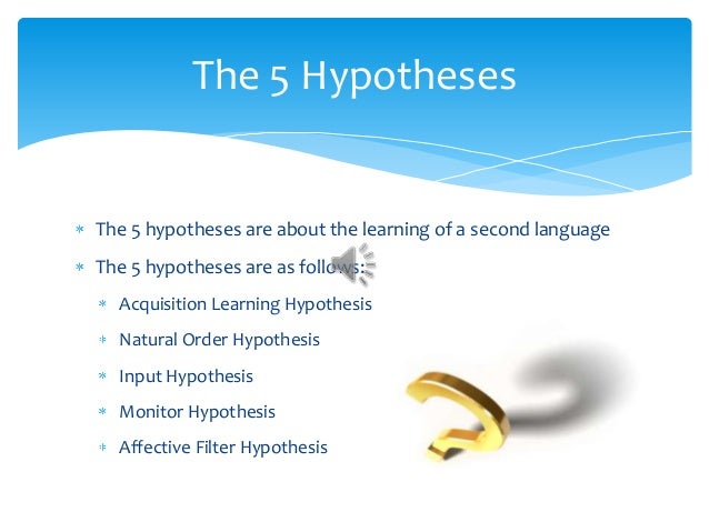 monitor hypothesis monitor hypothesis