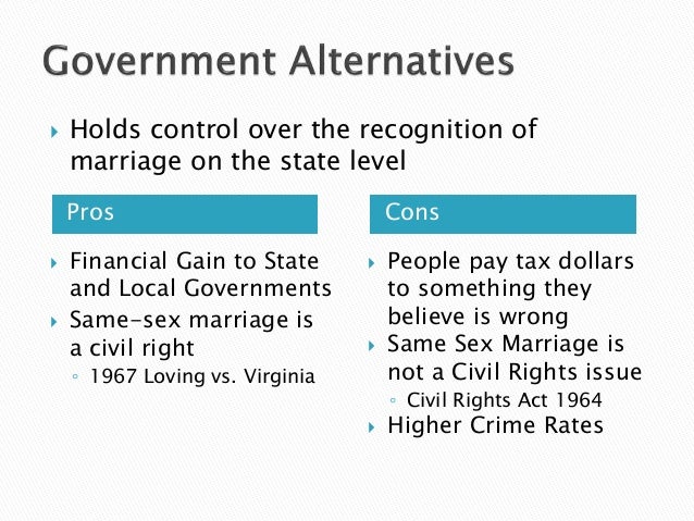 Pros And Cons For Gay Marriage 96