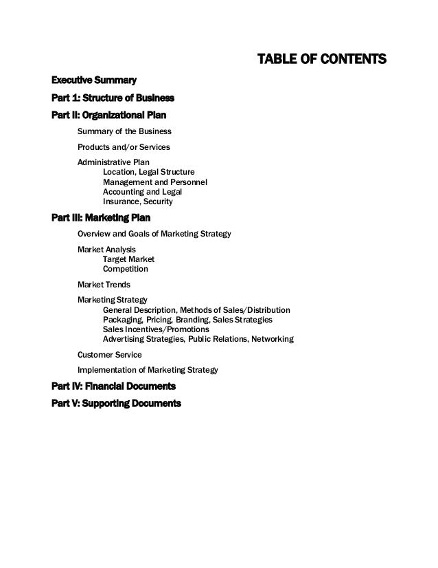 Free legal business plan template