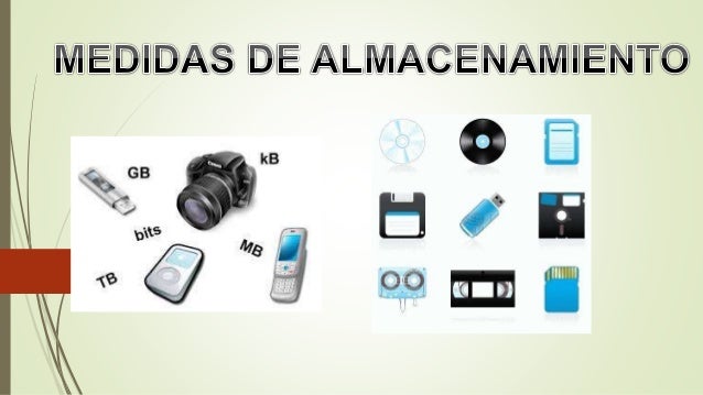 Resultado de imagen para medidas de almacenamiento