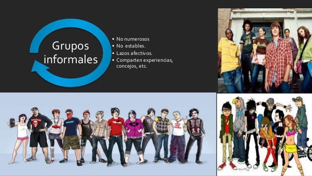 GRUPOS INFORMALES Y FORMALES grupos informales y formales: