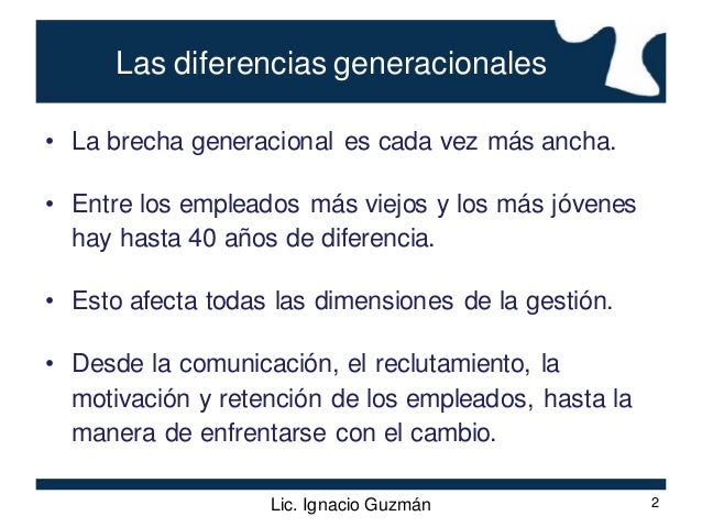 Grupos generacionales para EVA