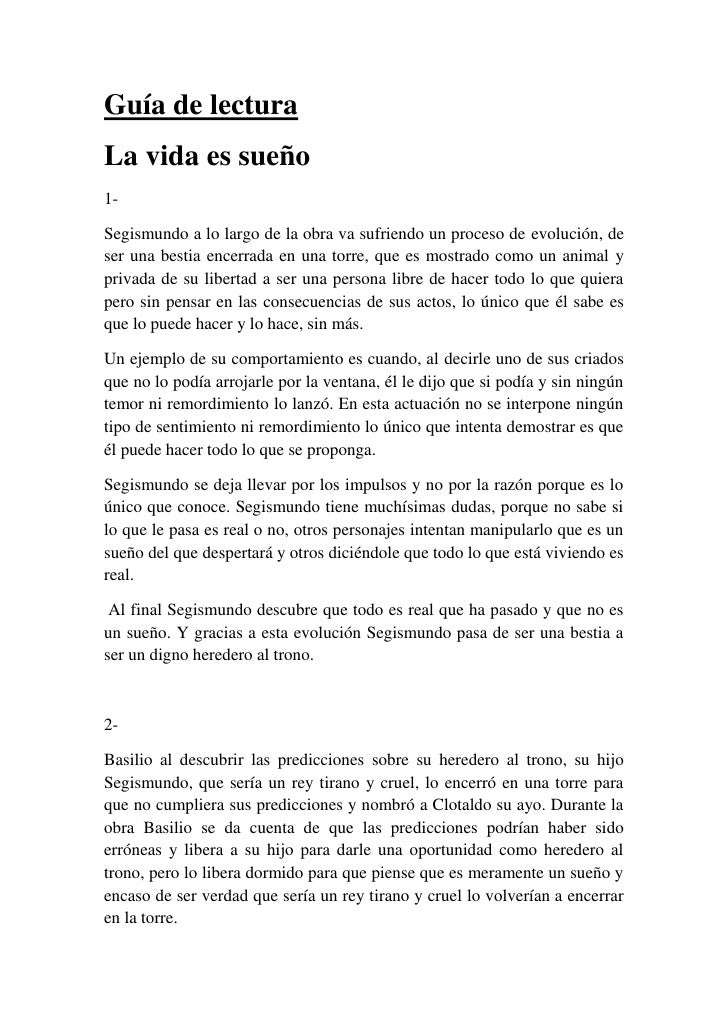 preguntas guias de la vida es sueño gu 237 a de lectura la vida es sue 241 o preguntas guias de la vida es sueño gu 237 a de lectura la vida es sue 241 o