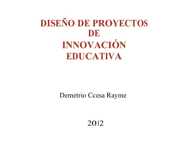DISENO DE PROYECTOS diseno de proyectos: