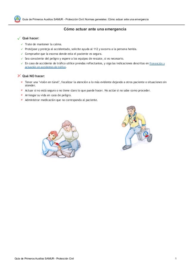 Guia primeros auxilios del samur