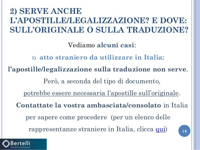 apostille matrimonio all estero