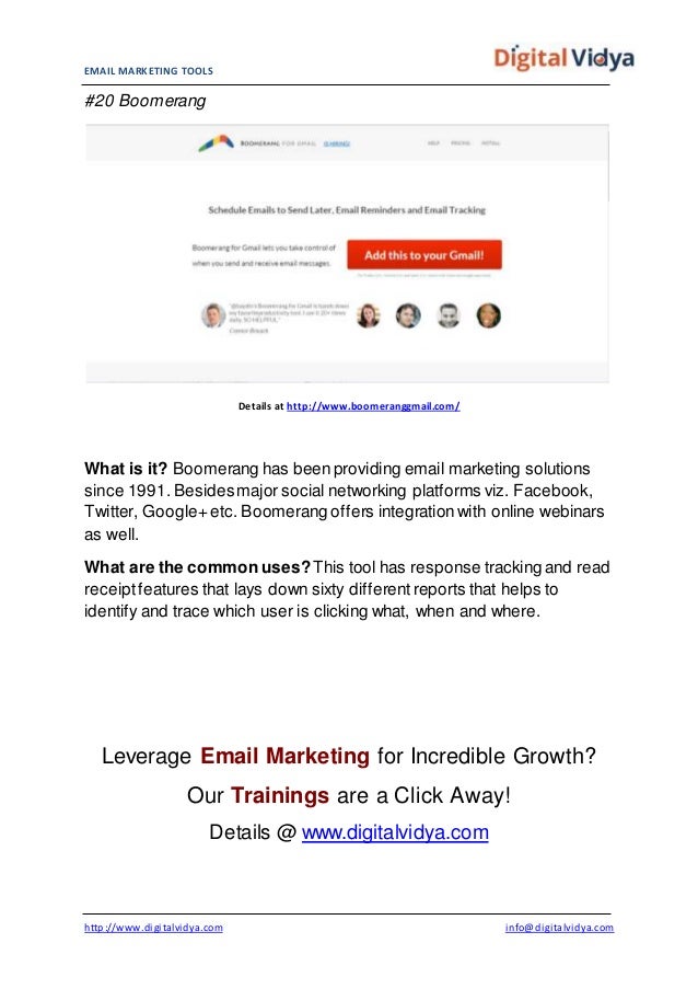 Top 20 Email Marketing Tools