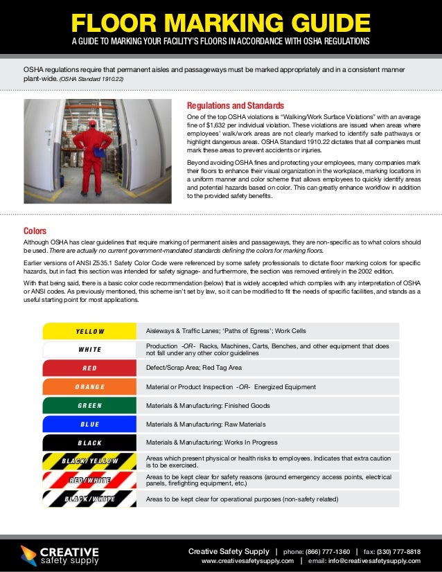 Floor Tape and Marking Guide to OSHA compliance