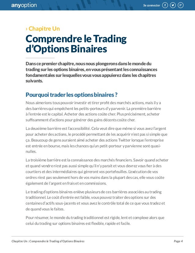 Techniques de trading options binaires