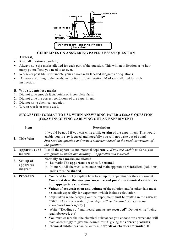 Biology form 4 essay questions and sample answers