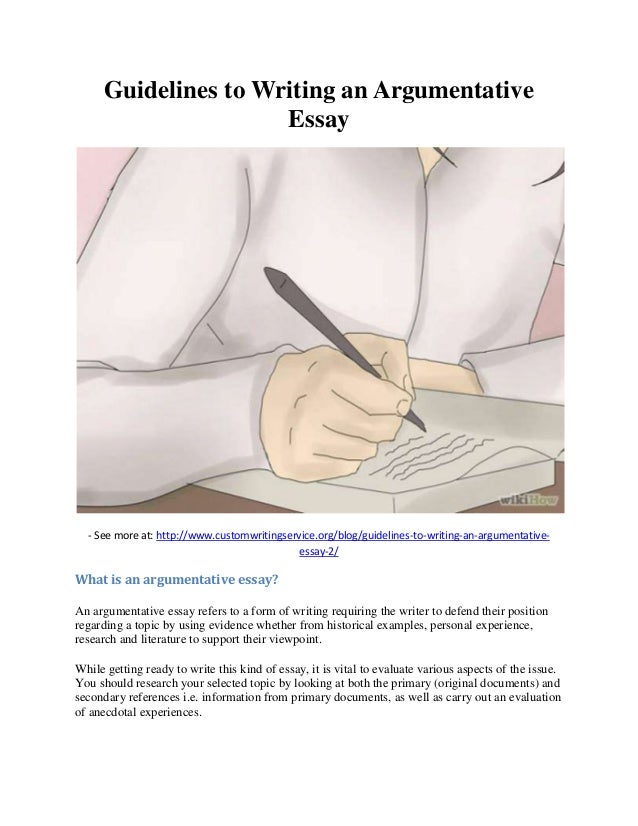 Rules of writing an argumentative essay