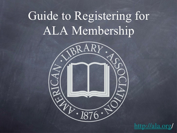 Guide To Ala Online Membership Application