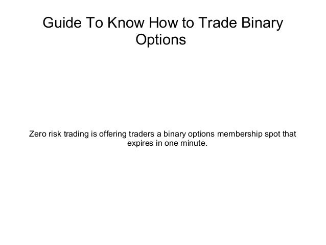 Binary option risk