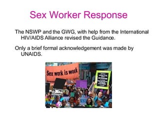 The Unaids Guidance Note On Sex Work And Hiv Ppt