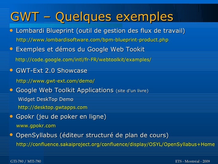 exemple de code gwt