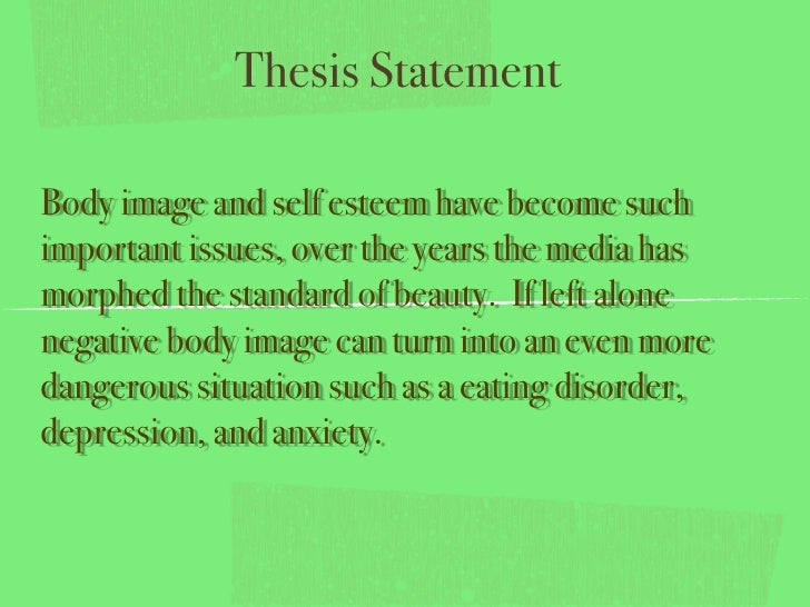 Thesis statement on self confidence