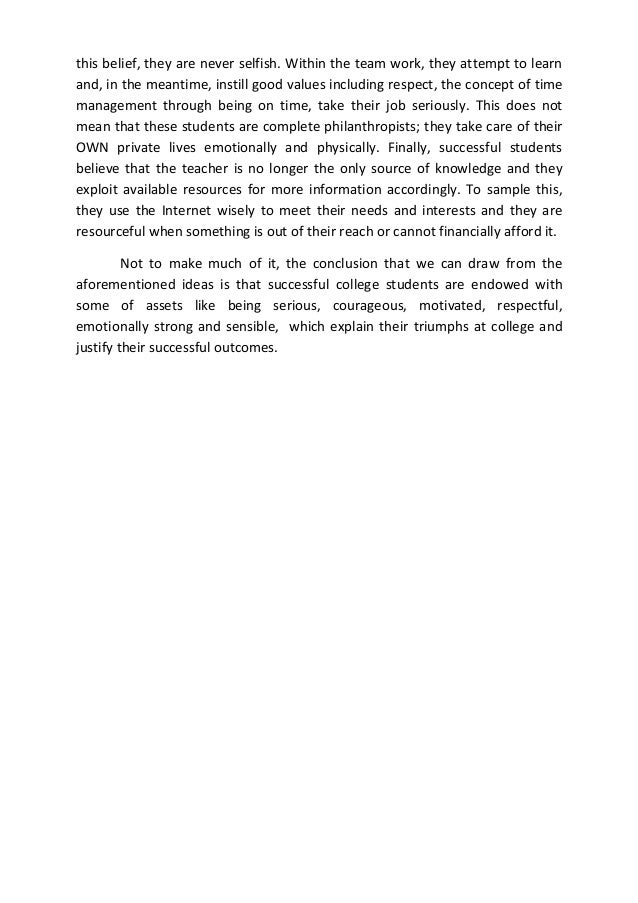 Behavior essays for students
