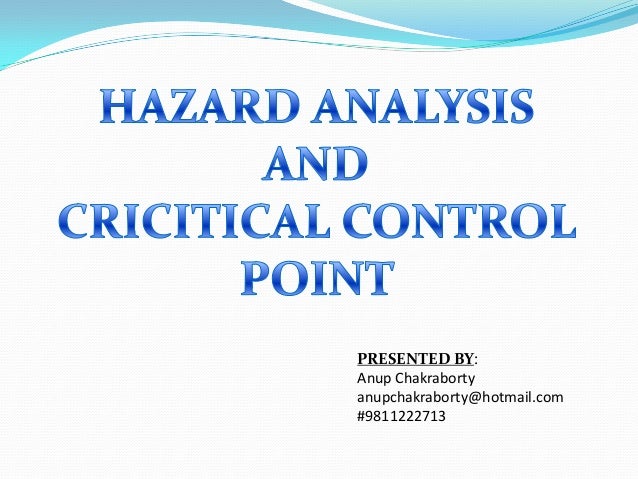 Food HACCP Plans