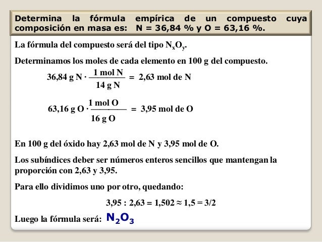 Calcular La Formula Empirica De Un Compuesto BEST GAMES WALKTHROUGH
