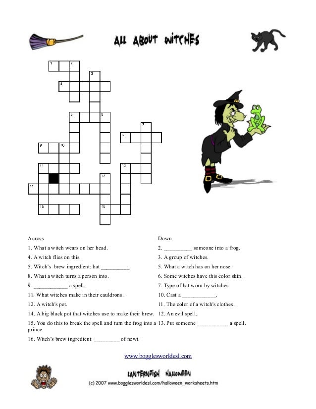 Witch S Home Crossword Witch S Home Crossword