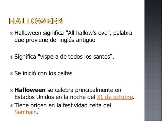 Halloween Que Significa En Español Aparador Significado Cocina ~ Halloween Que Significa En Español