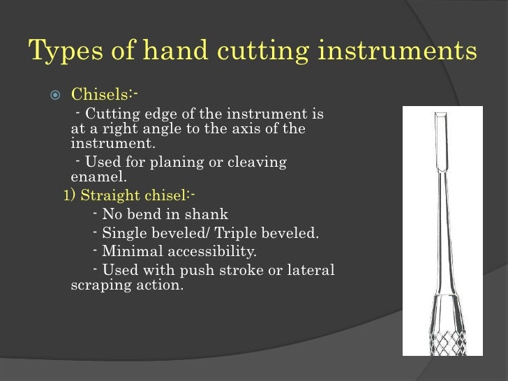 Hand instruments in operative dentistry