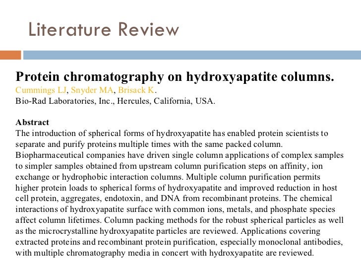 Hydroxyapatite synthesis and its chromatographic properties
