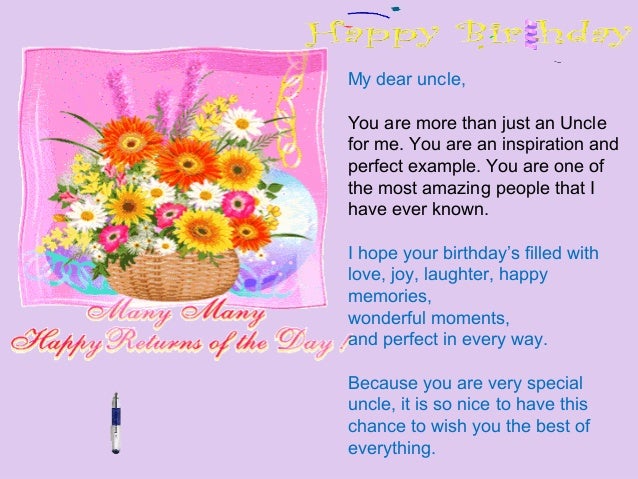 Write A Letter To Your Uncle On His Th Birthday Write A Letter To Your Uncle On His Th Birthday