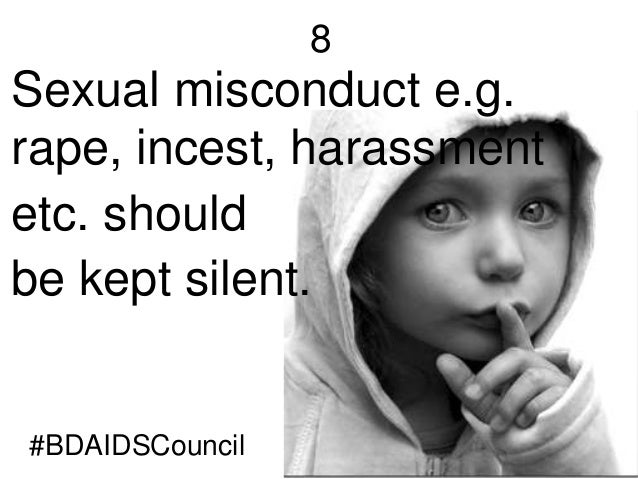 8 Sexual misconduct e.g. rape, incest, harassment etc. should be kept silent. - happy-part-2-of-2-40-638