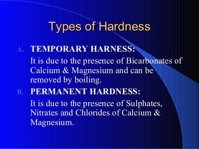 hardness of water is due to