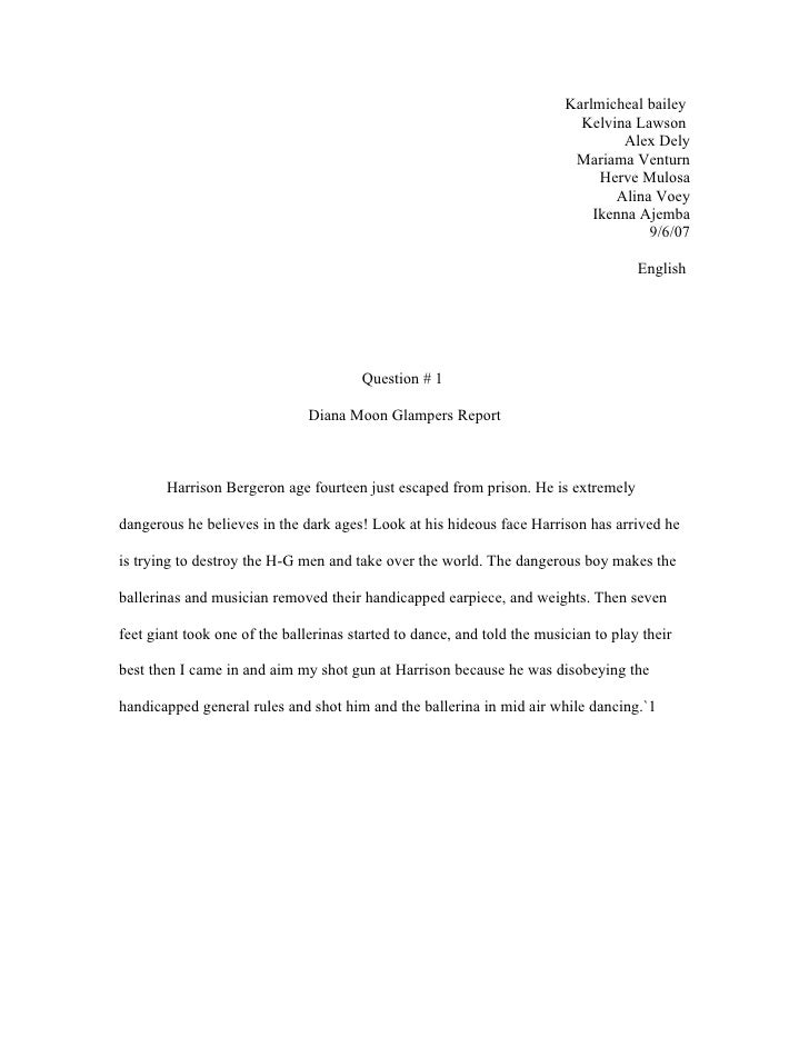 Harrison Bergeron Thesis