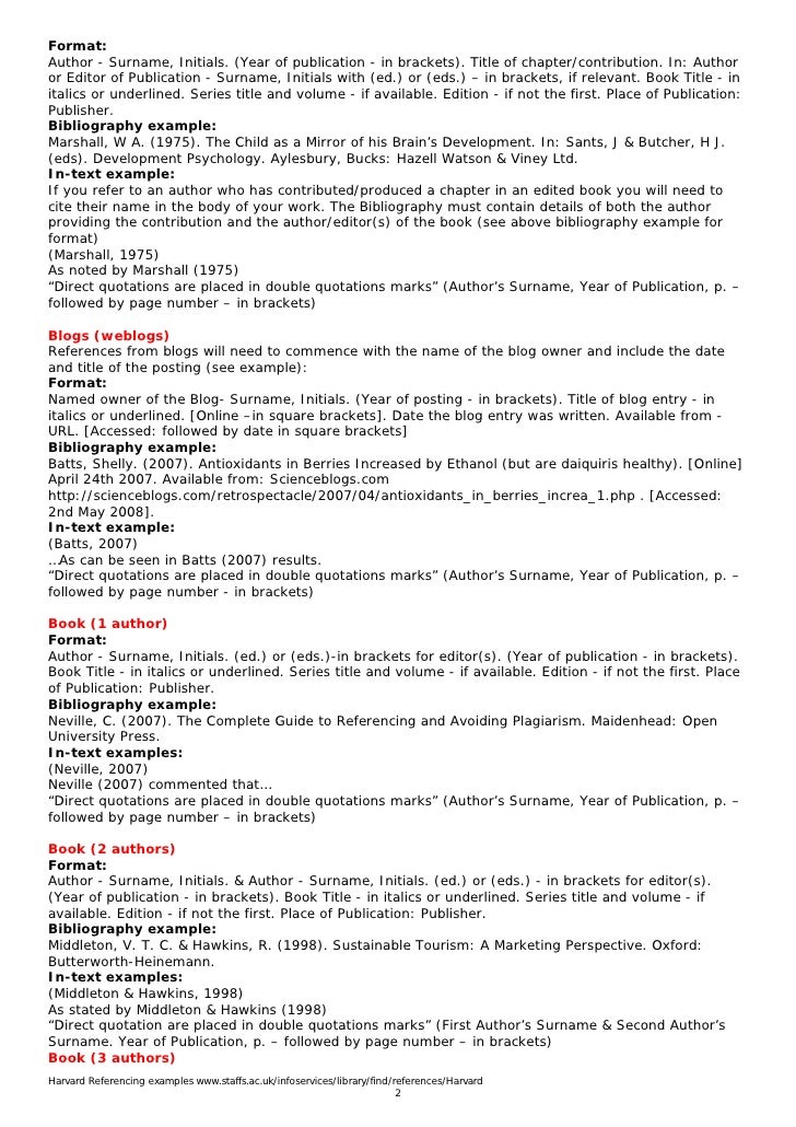 Harvard style essay format