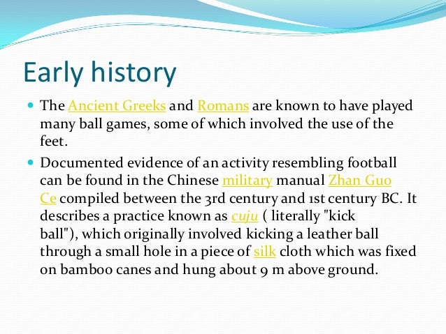 History of football essay