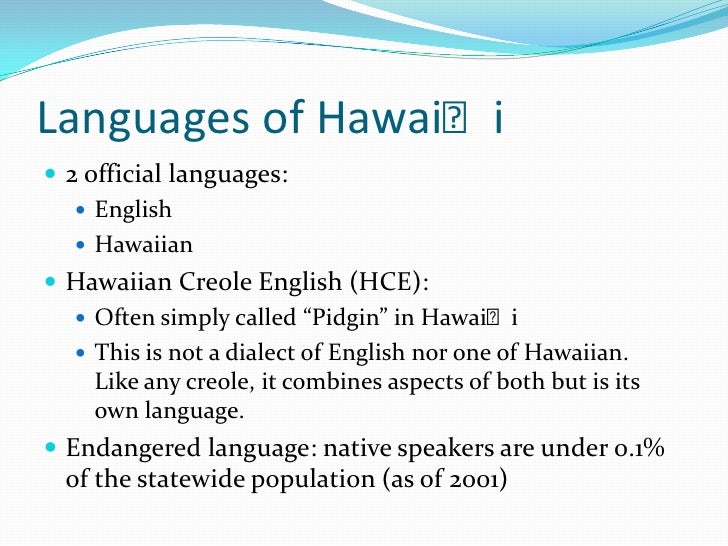 hawaiian pidgin english