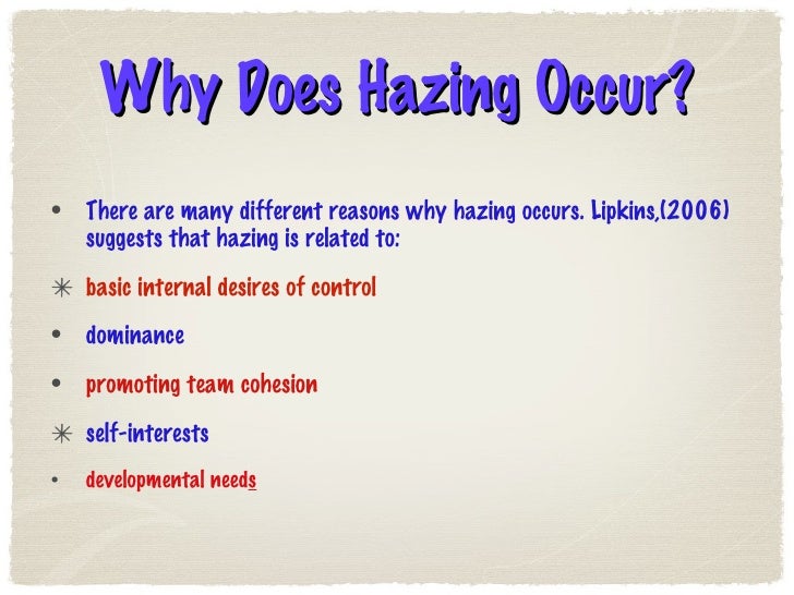 an essay on hazing in college and its effects Report documentation page form approved i n an effort to understand the hazing culture and its effects on ncaa study on college athletes and hazing. an essay on hazing in college and its effects Report documentation page form approved i n an effort to understand the hazing culture and its effects on ncaa study on college athletes and hazing.