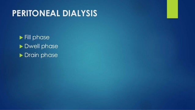 Peritoneal Dialysis breathing complications