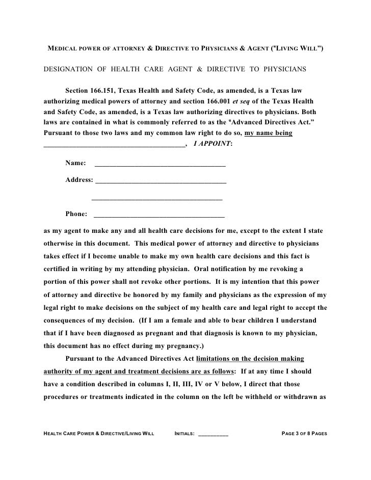 texas durable power attorney of medical