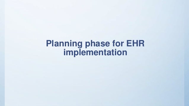 Ehr Implementation Goals