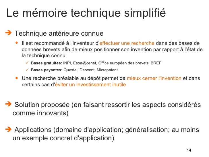 exemple de memoire technique
