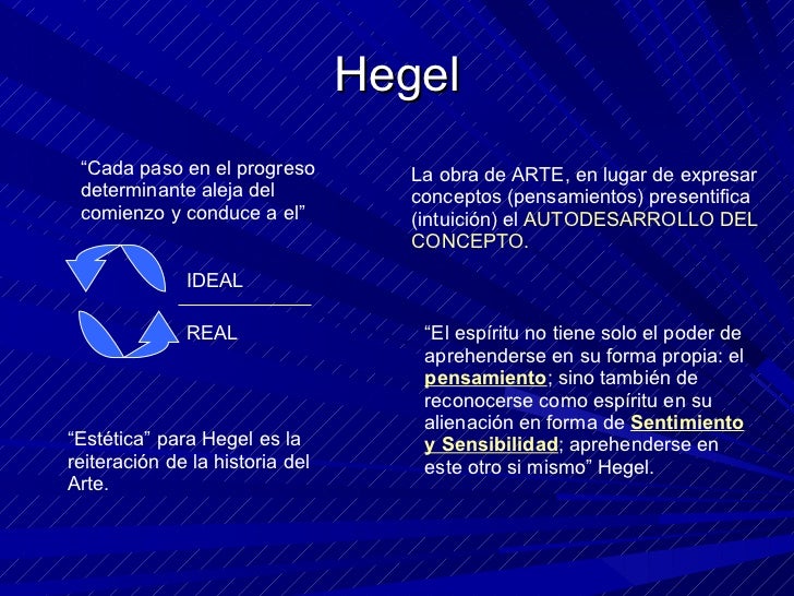 Resultado de imagen para hegel teoria de la estetica