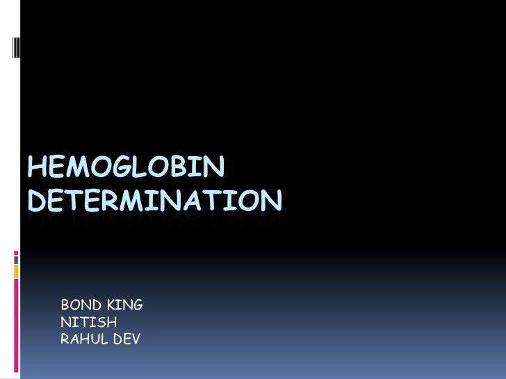Hemoglobin determination