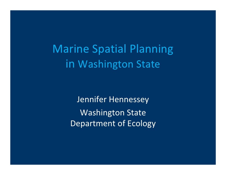Washington marine spatial planning