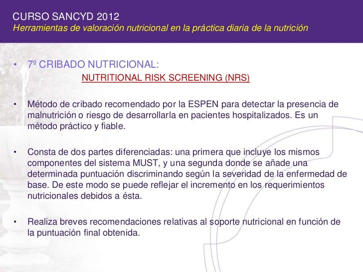 Herramientas de valoración nutricional en la práctica diaria de la nu… Herramientas de valoración nutricional en la práctica diaria de la nu…