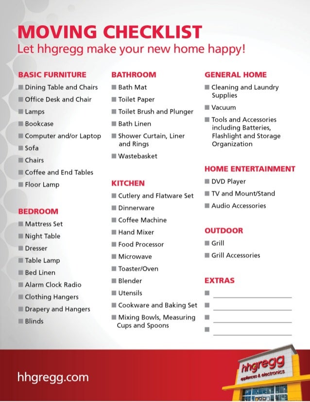 Printable Moving Checklist Printable Moving Checklist